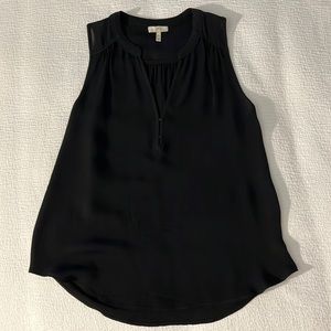 Joie Silk Sleeveless Blouse Top Black